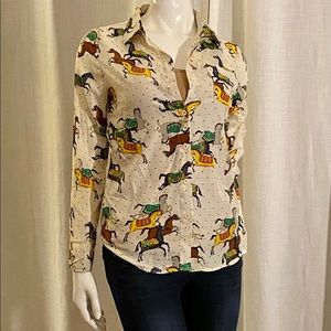 Vintage Style Carousel Blouse